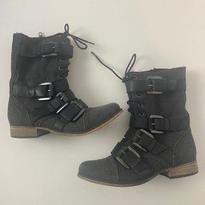 Aldo Black Combat & Moto Boots